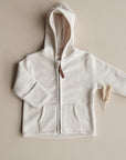 Organic Fleece Jacket - Light Beige Melange