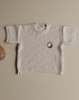 Organic Summer Knit Shirt - Coconut Sand
