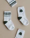 Organic Christmas Socks Green - 2 Pack