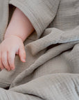 Organic Muslin Swaddle - Grey - 120x120cm