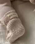 Organic Knit Booties - Sand