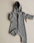 Organic Fleece Overall - Dark Grey Melange
