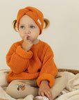 GOTS Organic Knit Headband - Pumpkin Orange