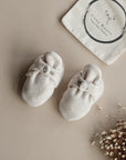Organic Fleece Booties - Light Beige Melange
