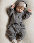 Organic Fleece Overall - Dark Grey Melange
