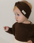 Organic Knit Headband - Chocolate Brown