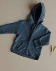 Organic Fleece Jacket - Blue Melange - SALE