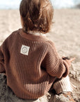 GOTS Organic Knit Cardigan - Walnut- S A L E