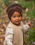Organic Knit Headband - Chocolate Brown