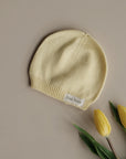 Organic Thin Knit Beanie - Lemon Tonic