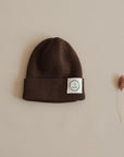 Organic Knit Beanie - Chocolate