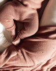 Organic Knit Blanket - Dusty Rose - SALE