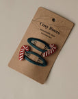 Hair Clips - Candy Cane - Pack of 2