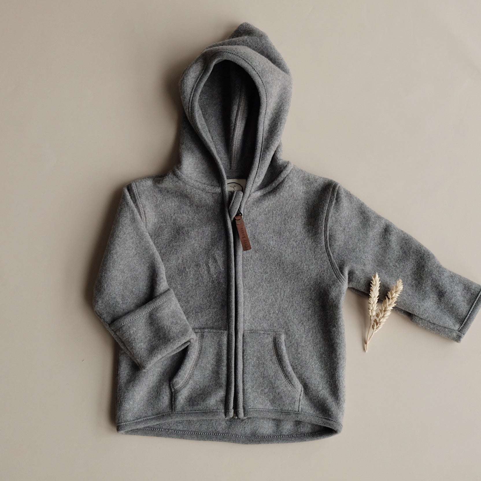Organic Fleece Jacket - Dark Grey Melange