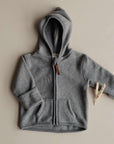 Organic Fleece Jacket - Dark Grey Melange