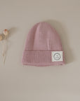Organic Knit Beanie - Dusty Rose