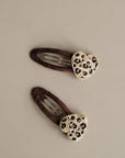 Hair Clips - Leo Hearts - Pack of 2