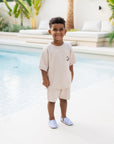 Organic Summer Knit Shorts - Sand