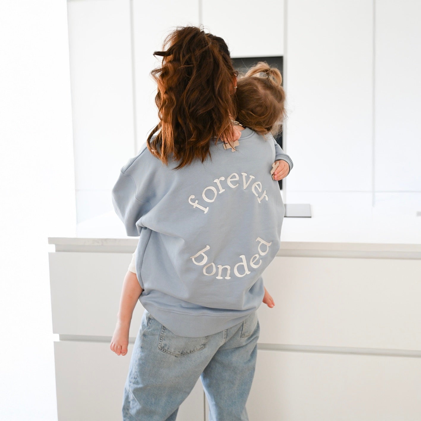 Family Sweatshirt -  MUM - Dusty Blue - Forever Bonded