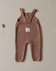 Organic Knit Dungarees - Walnut - S A L E