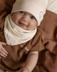 Organic Muslin Bibs - Walnut/Sand
