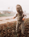 Organic Rib SET Beanie & Scarf - Caramel