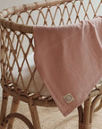 Organic Muslin Swaddle Set - Wildflowers/Dusty Rose