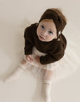 Organic Knit Headband - Chocolate Brown