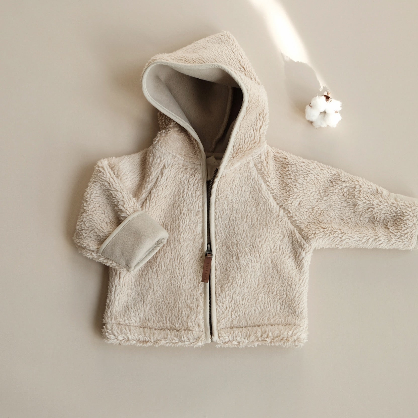 Organic Teddy Jacket - Cream