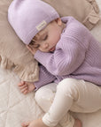 Organic Thin Knit Beanie - Lavender
