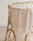 Organic Muslin Swaddle - Wildflowers -120x120cm