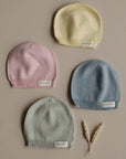 Organic Thin Knit Beanie - Dusty Blue