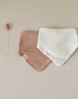 Organic Muslin Bibs - Walnut/Sand
