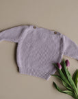 Organic Oversize Knit Pulli - Lavender