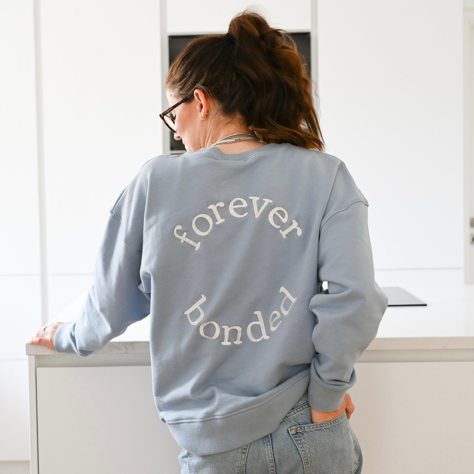 Family Sweatshirt -  MUM - Dusty Blue - Forever Bonded