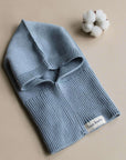Organic Knit Balaclava - Dusty Blue