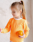 Sustainable UV Longsleeved Bathing Suit - Bright Orange (UV STANDARD 801)