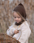 Organic Knit Balaclava - Chocolate Brown