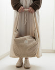 Organic Teddy Mum Bag - Cream