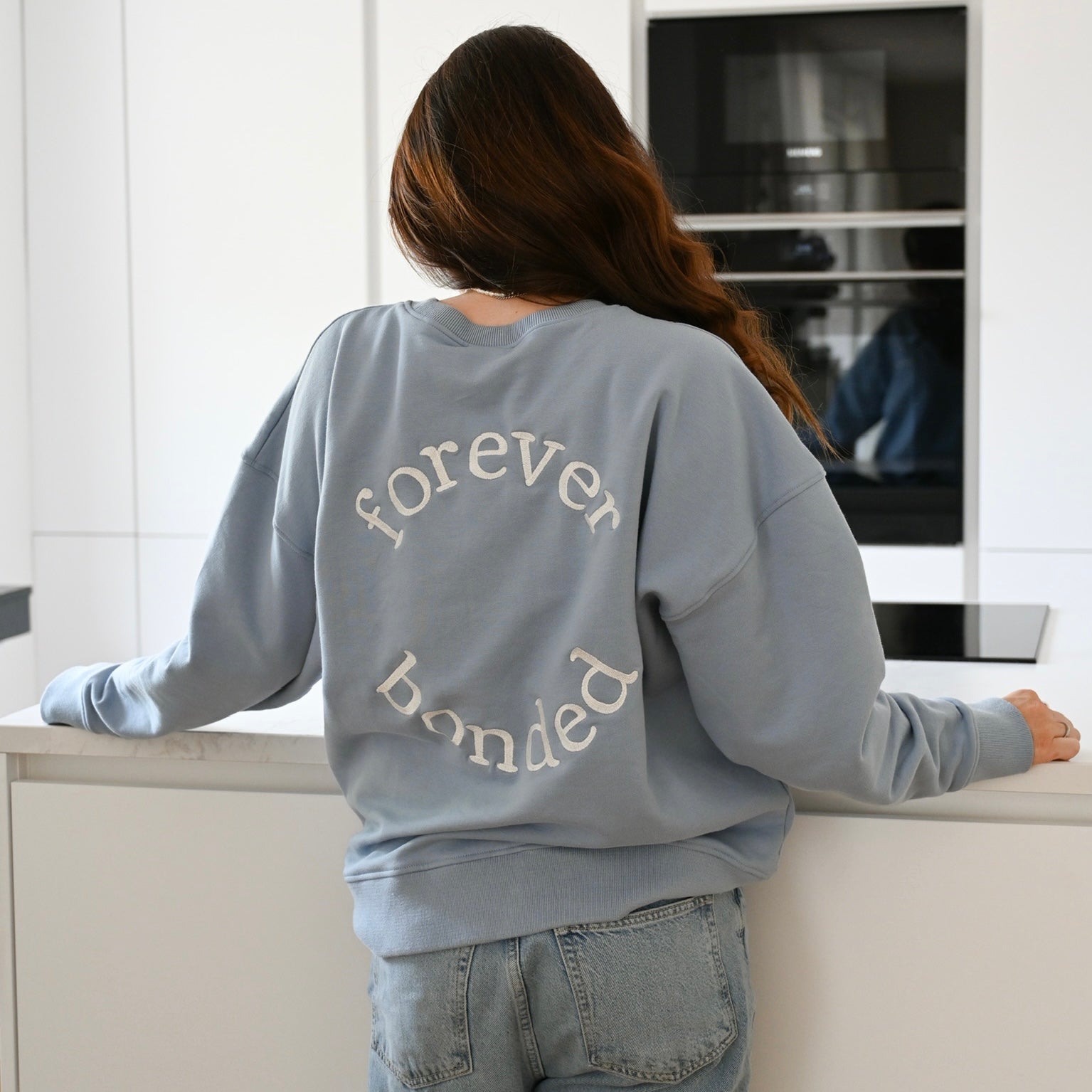 Family Sweatshirt -  MUM - Dusty Blue - Forever Bonded