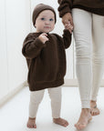 Organic Oversize Knit Pulli - Chocolate