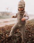 Organic Rib SET Beanie & Scarf - Caramel