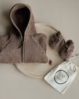 Organic Teddy Booties - Mocha