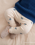 GOTS Organic Rib Leggings - Blueberry