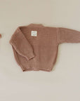 GOTS Organic Knit Cardigan - Walnut- S A L E