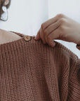 Organic Knit Pulli - MUM - Walnut - SALE - OVERSIZE FIT