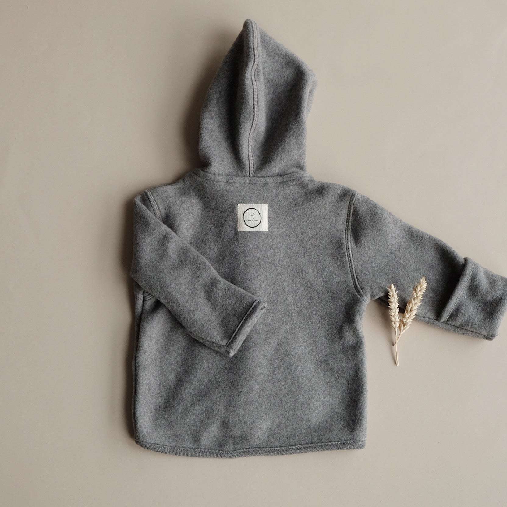 Organic Fleece Jacket - Dark Grey Melange