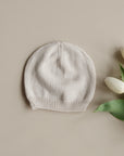 Organic Thin Knit Beanie - Sand