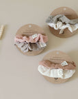 GOTS Organic Muslin Scrunchies - Dusty Rose/Caramel - SALE