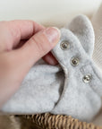 Organic Fleece Booties - Light Grey Melange